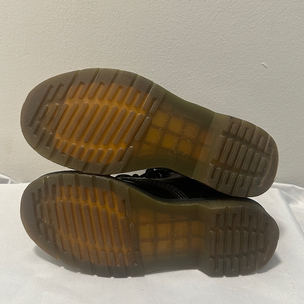 Used Doc Martens 1460 Pascal Pewter Metallic Leather Boots US5 UK3 Koram Flash - Picture 8 of 10
